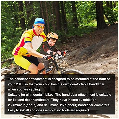 מושב קדמי אופני הרים של Luckyrm לילדים | מושב אופניים לטעינה קדמית לילדים בני 2-5 | תואם לכל אופני ההרים הבוגרים